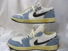 【三沢店80】【店舗併売】28.5cm US10.5 SBデニム NIKE  Air Jordan 1 Low AFI LOWデニムスニーカー 型番：FN7670-493  AIR JORDAN