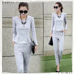 再入荷 レディース フォーマル パンツスーツ セットアップ カジュアル 体系カバー 細見え 上下セット パンツスーツ オフィスカジュアル ウエストカバー オフィススーツ カジュアル 面接 面談 チェック 定番人気