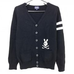 超美品】パーリーゲイツ セーター 白×ネイビー ロゴ総柄 コットン100  