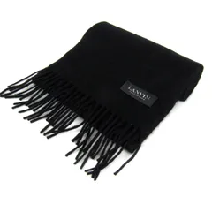 タグ付き　未使用　箱付き　LANVIN　ランバン　カシミヤ　マフラー　ブラック タグ付き 未使用 箱付き LANVIN ランバン カシミヤ マフラー
