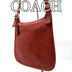 美品 OLD COACH ハンドバッグ チャーム付 グラブタンレザー レッド 希少✨️ オールドコーチ エルゴ ハンドバッグ クラブタンレザー