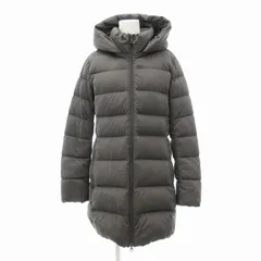 ユニクロ UNIQLO ストレッチダウンコート ジャケット ロング フード M グレー 212-400724 /JS