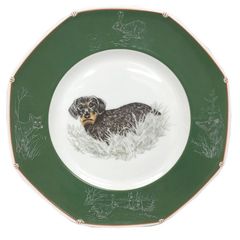 HERMES エルメス 8角プレート ダックスフンドワイヤー 犬 グリーン 皿 食器 aq11629