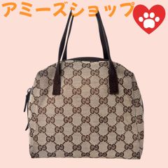 GUCCIグッチ GGキャンバスミニハンドバック6月月8日まで 24500円を5%オフさらにショップフォロークーポン10%オフキャンバス 0416 ブラウン B中古品として良品