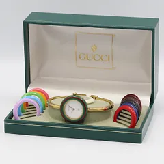GUCCI マルチカラーバンド付き時計 11/12 GUCCI マルチカラーバンド付き時計 11/12 GUCCI マルチカラー