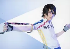 【中古】生写真(男性) 飯山裕太(新開悠人)/横型・上半身・背景青・白・キャラクターショット/舞台『弱虫ペダル』新インターハイ篇FINAL～POWER OF BIKE～ ブロマイド 箱根学園セット