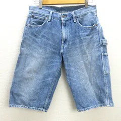 Q■リーバイス/LEVIS 503 ペインターデニムショーツ/ハーフパンツ■紺【W32 L14】men's/75【中古】