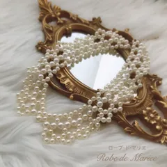 アンティークなパールのつけ襟⑵ ウェディング、フォーマルシーンに　パーティーに