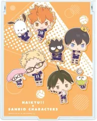 【中古】雑貨 01.Aパターン(ミニキャライラスト) デカキャラミラー 「ハイキュー!!×サンリオキャラクターズ」