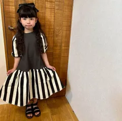 SALE。ドッキングパフスリーブワンピ