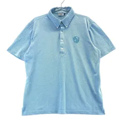 サイズ：LL FILA GOLF フィラゴルフ  半袖ポロシャツ ボタンダウン  ブルー系 [240101349982]# ゴルフウェア メンズ ストスト