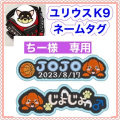 ちー様　専用　ユリウスk9 キロナイナー　犬用品　ネームタグ　刺繍名前ワッペン　ハーネス名札　犬