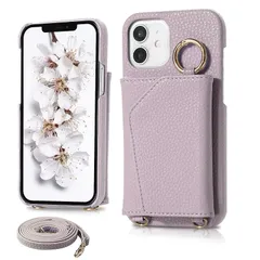 iphone11ケース 手帳型 女性 おしゃれ iphone XR スマートケース 軽量薄型 シンプル アイフォン 11 携帯ケース 韓国 肩掛け 斜めがけ ストラップ iPhone 11 カバー 背面カードポケット付き 耐衝撃 アイフォン xr 6.1 