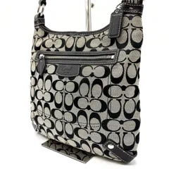 ✨良品✨ COACH コーチ ショルダーバッグ トートバッグ シグネチャー 総柄 シルバー金具 ロゴ型押し 肩掛け 斜め掛け キャンバス レザー レディース グレー 灰色 ブラック 黒色