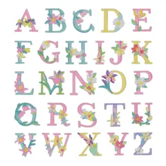 【ラスト1点】保育園 女の子 幼稚園 男の子 パッチ 装飾 補修 美しい 26枚セット モチーフ アルファベットとフラワー 衣類 DIY服 浴衣 アップリケ 手袋 MUNCVY 手帳 アイロン刺繍 飾り ワッペン