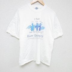 XL/古着 半袖 ビンテージ Tシャツ メンズ 00s リバー 企業広告 大きいサイズ コットン クルーネック 白 ホワイト 25jul07 中古