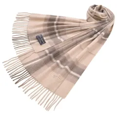 renoma PARIS レノマ パリス マフラー チェック柄カシミヤマフラー(サイズ180cm 30cm)erm24w105 R9919 BEIGE ベージュ