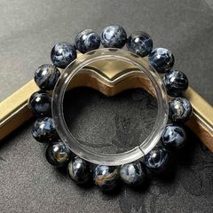 希少【ピンク入り天然ブルーピーターサイト】内径約17cm 浄化済み No