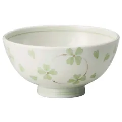 新品　山下工芸 飯碗 グリーン φ12×6cm クローバーグリーン茶碗 軽量