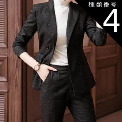 種類4：ブラックスカート/XL ２点セット セットアップ フォーマルスーツ  ジャケット Vネック  ストレートパンツ タイトスカート 膝丈 袖あり 長袖 襟付き ストレートパンツ 上下セット ツーピース  大人可愛い きれいめ 上品 おしゃれ 大人女子 こな