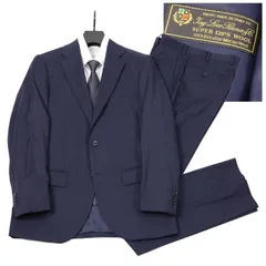 美品✨ダーバン×ロロピアーナ スーツ 上下 2パンツ 3ピース ストライプ濃紺 美品✨ダーバン×ロロピアーナ スーツ 上下 2パンツ 3ピース