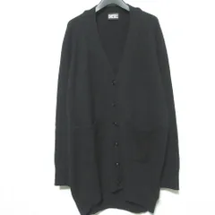 美品 DIESEL ディーゼル ウール Vネック ロング ニット カーディガン S ブラック レディース 古着 中古 USED