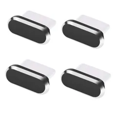 新品 サムコス Type-C キャップ コネクタカバー 携帯Type C充電穴キャップ アルミ製 超耐久性 防塵 保護 防塵カバー スマートフォン用 4個入り (ブラック)