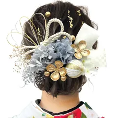 数量限定　あじさい 振袖 ヘッドパーツ 着物 卒業式 水引 七五三 成人式 浴衣 ヘアアクセサリー 袴 赤 結婚式 和玉 かすみ草 和装 造花飾り 造花 ダリア 手作り 髪飾りドライフラワー 専用ケース付き [JZOON] B2246