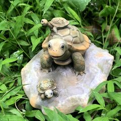 ウミガメ ホヌ 陶器 置物 2体セット - メルカリ