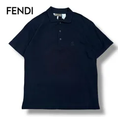 【FENDI 】美品　ロゴ刺繍ポロシャツ　48