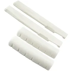Luvay ギター ブリッジ ナット＆サドル 置換部品 真牛骨製 アコースティックギター用 ２セット４pcs 良く鳴る