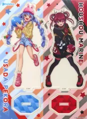 【中古】アクリルスタンド・アクリルパネル 宝鐘マリン＆兎田ぺこら アクリルスタンドセット[コラボver.] 「バーチャルYouTuber ホロライブ×ラウンドワン コラボキャンペーン」