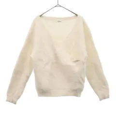 リリーブラウン アンゴラブレンド カシュクールニット F ホワイト Lily Broun 長袖セーター レディース 【中古】  【230108】 【PD】
