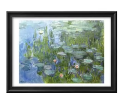 最終値下げ❤️モネ　水蓮 木製額　額約53cm✖︎約104 cm Amazon.co.jp: 絵画 版画 モネ 額付き 『睡蓮2』 リトグラフ 印象派