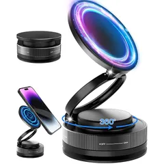 【新品】 スマホホルダー 車 マグネット 【2025最新真空吸盤+超強磁力】究極の安定【360°回転+自由調節】 24×N55磁石 スマホスタンド 高級合金素材 MagSafeホルダー 片手操作 1秒着脱 車 スマホホルダー 車載スマホホルダー スマホ車載 0