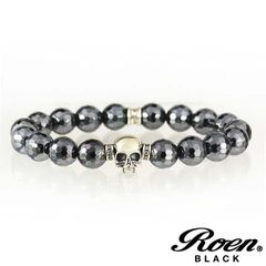 Roen BLACK ロエンブラック ブレスレット ヘマタイト 天然石 スカル メンズアクセサリー