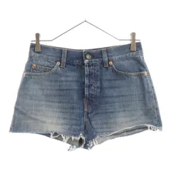 GUCCI (グッチ) ×DISNEY DonaldDac Patch Short Denim Pants レディース バックドナルドダックワッペン付 ショートデニムパンツ インディゴ 652655 XDBLDのサムネイル