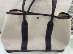 エルメス HERMES ガーデンパーティーPM トワルアッシュ □G 【中古】 【バッグ】 【送料無料】
