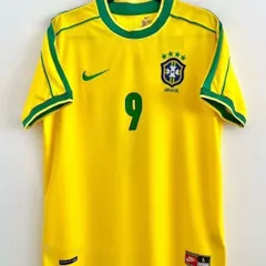 【42-20】1998年ブラジル代表リイシュー　ユニフォーム　#9RONALDO Nike Brazil 1998 Reissue Soccer Jersey Ronald Marking Ver