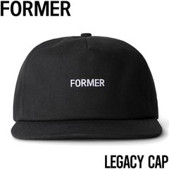 【送料無料】ストラップバックキャップ 帽子 FORMER フォーマー LEGACY CAP FHW-24103 BLACK 日本代理店正規品