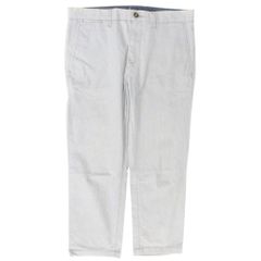 良品 TOMMY HILFIGER  トミーヒルフィガー クロップド パンツ ボトムス ストレッチ M155200022 サイズ32 グレー メンズ 古着 中古 USED