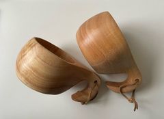 新品　2個セットククサ 北欧天然木カップ キャンプ アウトドア コーヒー