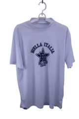 【美品】FILA GOLF(フィラゴルフ) 半袖モックネックシャツ 白 メンズ LL ゴルフ用品 2501-0521 中古