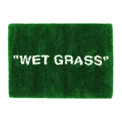 OFF-WHITE オフホワイト IKEA MARKERAD WET GRASSロゴ 大型 ラグマット / カーペット グリーン ブランド コラボ インテリア雑貨【メンズ】のサムネイル