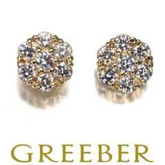 ミキモト ピアス ダイヤ ダイヤモンド 0.29ct/0.29ct フラワー K18YG  