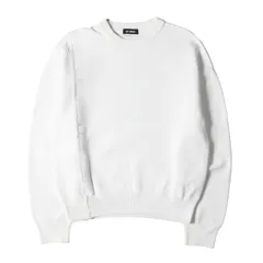 美品 RAF SIMONS ラフシモンズ ニット サイズ:M リネンテープ ポリエチレン ニットセーター ロングスリーブ 長袖 カットソー ホワイト 白 イタリア製 トップス【メンズ】のサムネイル