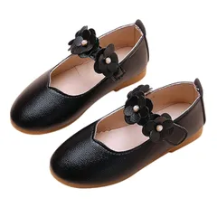 [しあわせ倉庫] キッズ フォーマル 靴 女の子 子供靴 シューズ キッズ靴 結婚式 発表会 七五三 子ども靴 (ブラック,15.5cm)