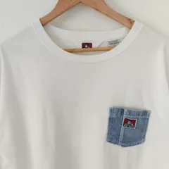 (^w^)b BEN DAVIS ベン・デイビス C-0580904  綿100％ デニム 胸ポケット 半袖 Tシャツ プルオーバー ショートスリーブ カジュアル タウンユース アウトドア レジャー アメカジ キメカジ スポカジ ホワイト メンズ サイズXL