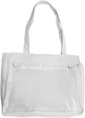 MAKUMINORS 痛バッグ A3 推し活 トートバッグ 自分好みにアレンジ クリアバッグ ショルダー 小さめ A4 かばん シート ぬいぐるみ 透明(ホワイト)