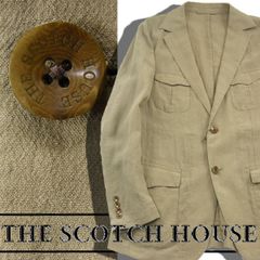 【新品】 THE SCOTCH HOUSE ／ スコッチハウス　リネン ジャケット 日本製 麻 家庭で洗える 裏地なし アンコンジャケット カジュアルジャケット ザスコッチハウス ｜ 春夏